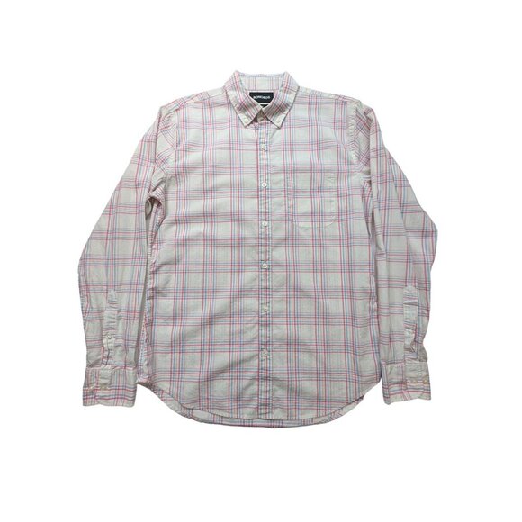 Bonobos Plaid Button-Down Shirt Mens Medium 100% Cotton Preppy Slim Business - Picture 1 of 9